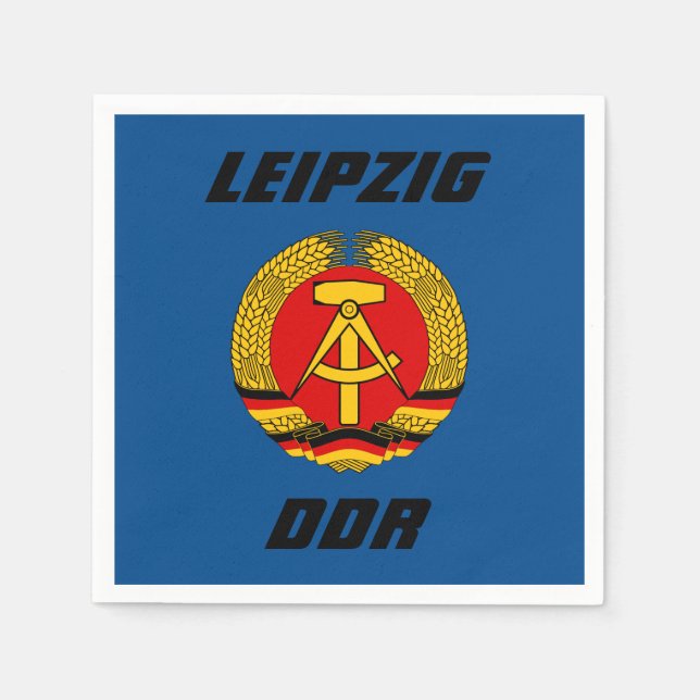 Servilleta De Papel Leipzig, DDR - Alemania Oriental (Anverso)