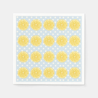 Servilleta De Papel Lemon and Light Blue Summer Napkins