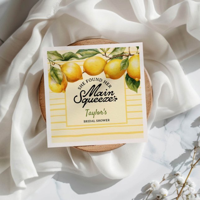 Servilleta De Papel Lemon Bridal Shower (Subido por el creador)