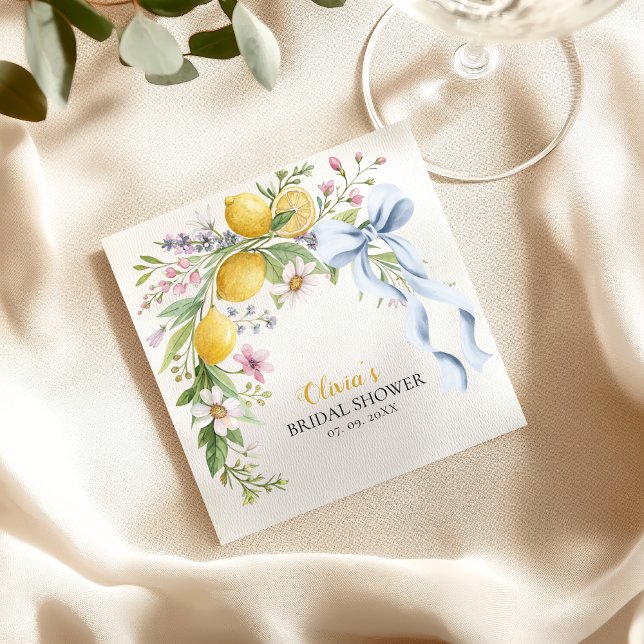 Servilleta De Papel Lemon Bridal Shower Party Napkins  (Subido por el creador)