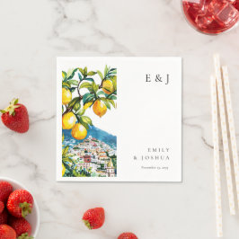 Servilleta De Papel Lemon Citrus Amalfi Coast Boda italiano