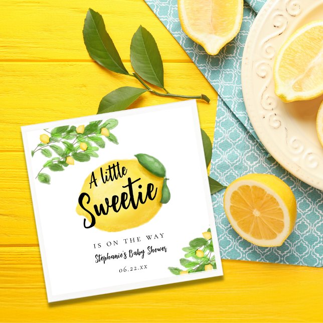 Servilleta De Papel Lemon Citrus Baby Shower (Subido por el creador)
