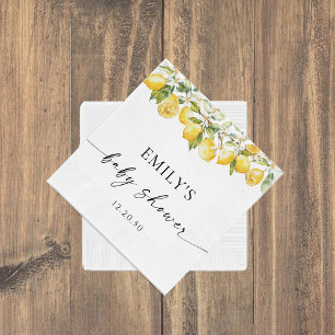 Servilleta De Papel Lemon Citrus Baby Shower Paper Napkin