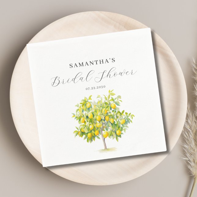 Servilleta De Papel Lemon Citrus Bridal (Subido por el creador)