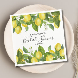 Servilleta De Papel Lemon Citrus Bridal Shower Paper Napkin