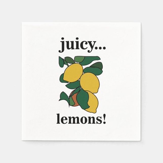 Servilleta De Papel Lemon Citrus Fruit Summer Fiesta (Anverso)