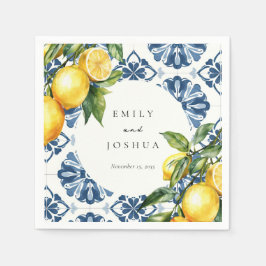 Servilleta De Papel Lemon Citrus Positano Boda italiano