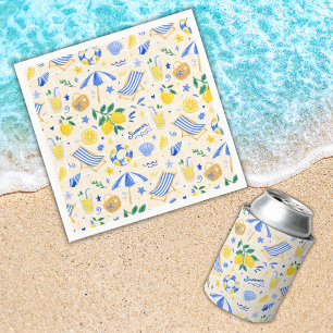 Servilleta De Papel Lemon Cute Verano Náutico 