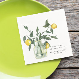 Servilleta De Papel Lemon De Verano En Papel Boda De Jar