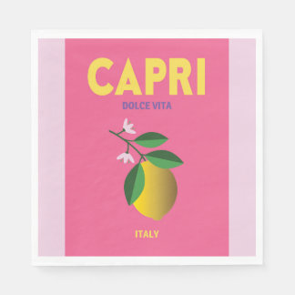 Servilleta De Papel Lemon Fiesta Napkins Capri Italia