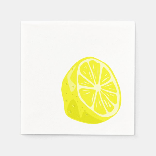Servilleta De Papel Lemon Half Coctail Napkins (Anverso)