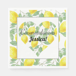 Servilleta De Papel Lemon Heart Main Squeeze Theme Bridal Shower