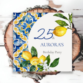 Servilleta De Papel Lemon Mediterráneo 25 cumpleaños