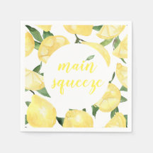 Lemon Napkins Main Squeeze Brieze Shower