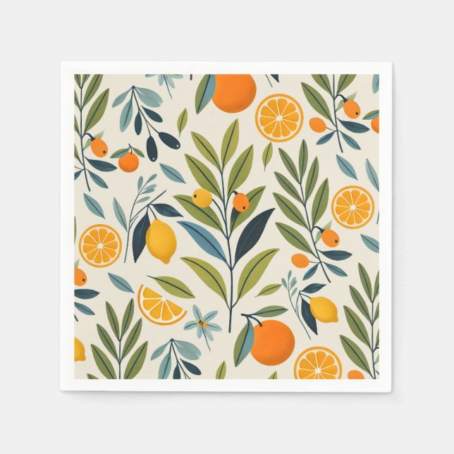 Servilleta De Papel Lemon Orchard Dream (Anverso)