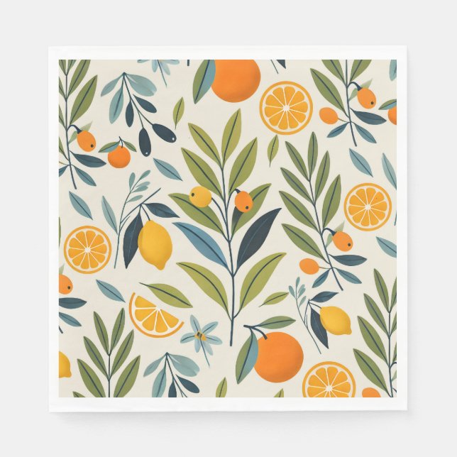 Servilleta De Papel Lemon Orchard Dream (Anverso)