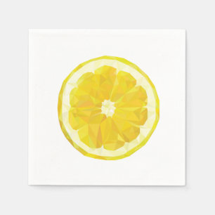 Servilleta De Papel Lemon Slice Geométrica Design Napkins
