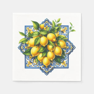 Servilleta De Papel Lemon Tile Napkins