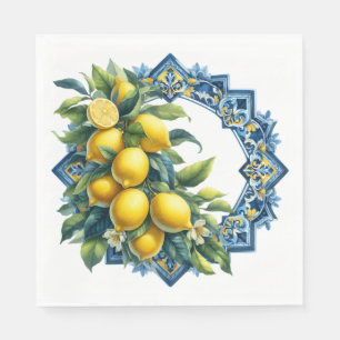 Servilleta De Papel Lemon Tile Napkins