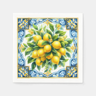 Servilleta De Papel Lemon Tile Napkins