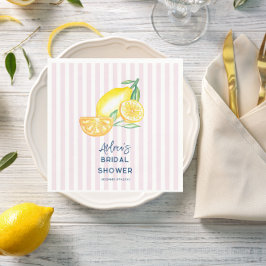 Servilleta De Papel Lemon Yellow Citrus Bridal Shower 