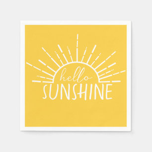 Servilleta De Papel Lemon Yellow Simple Moderno Hello Sunshine