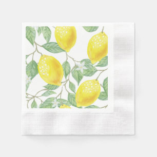 Servilleta De Papel Lemones amarillos en el diseño del vino