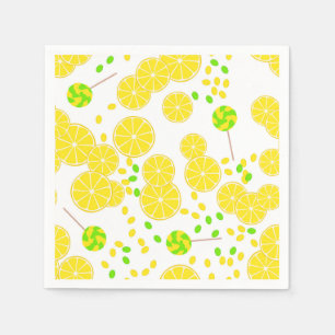 Servilleta De Papel Lemones brillantes sin foco dulces lollipops