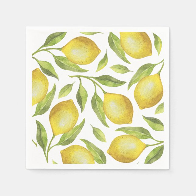 Servilleta De Papel Lemons & Greenery FIESTA Papel Napkins (Anverso)