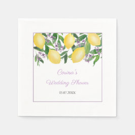 Servilleta De Papel Lemons Lavender Purple Bridal Shower Fiesta