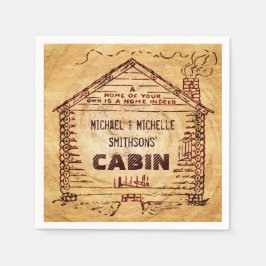 Servilleta De Papel Leña Faux Personalizada de la Cabina