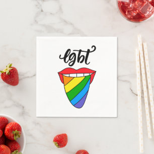 Servilleta De Papel Lengua arcoiris LGBT