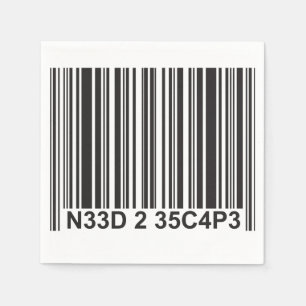 Servilleta De Papel Lengua de código de barras: necesidad de escapar
