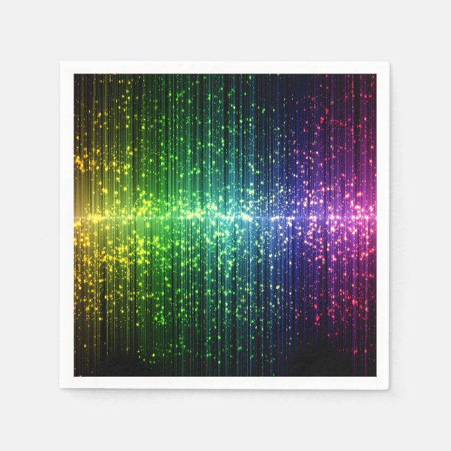Servilleta De Papel Lentejuelas de Disco Brillantes (Anverso)