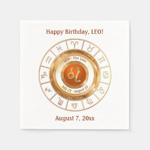 Servilleta De Papel LEO - el Rótulo del zodiaco del león