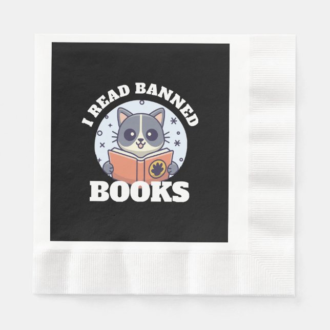 Servilleta De Papel Leo libros prohibidos (Anverso)