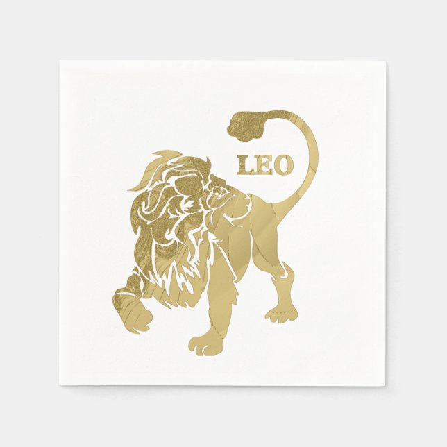 Servilleta De Papel Leo Lion Zodiac (Anverso)