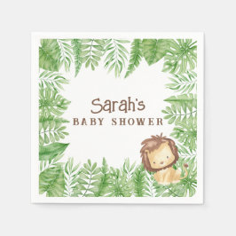 Servilleta De Papel Leo Safari Baby Shower Napkins