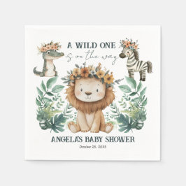 Servilleta De Papel León de Baby Shower Boho Safari