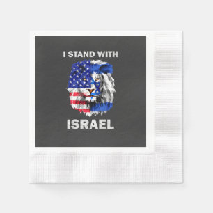 Servilleta De Papel León de la bandera de Israel y EE. UU. _ Me manten