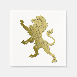 Servilleta De Papel León Real Dorado
