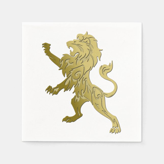 Servilleta De Papel León Real Dorado (Anverso)