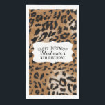 Servilleta De Papel Leopard Animal Print Kids Birthday Fiesta<br><div class="desc">Toallas de fiesta de cumpleaños para niños con huellas de animales leopardo.</div>