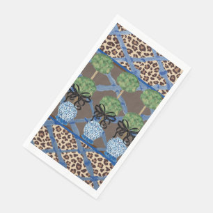 Servilleta De Papel Leopard Bamboo Chinoiserie Ginger Jar