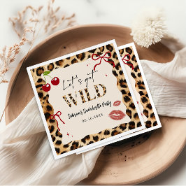 Servilleta De Papel Leopard Cheetah Bachelorette Weekend Party Napkins