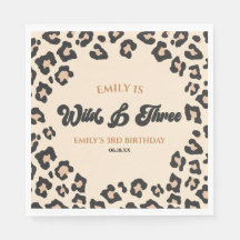 Leopard Cheetah Wild & Three Birthday Fiesta