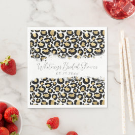 Servilleta De Papel Leopard Print Bridal Shower Cocktail Napkins