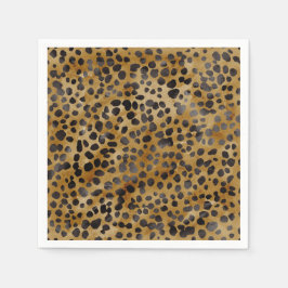 Servilleta De Papel Leopard Print Modern Trendy Bridal Shower