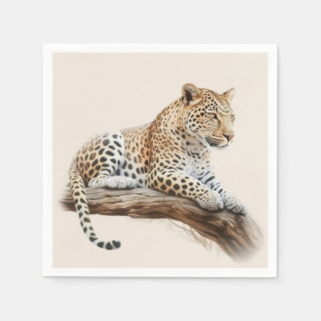 Servilleta De Papel Leopardo (Anverso)