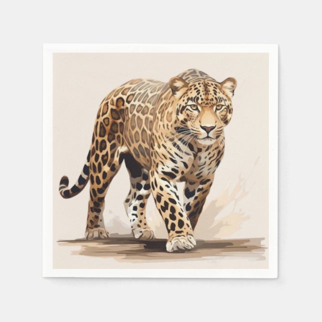 Servilleta De Papel Leopardo (Anverso)